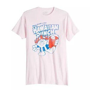 Men's Hawaiian Punch Character With Drink Tee, XL, Pink